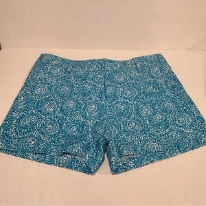 C Wonder Women’s Shorts, Turquoise & White Swirl, Boho, Cottagecore, Sz 10P NWT
